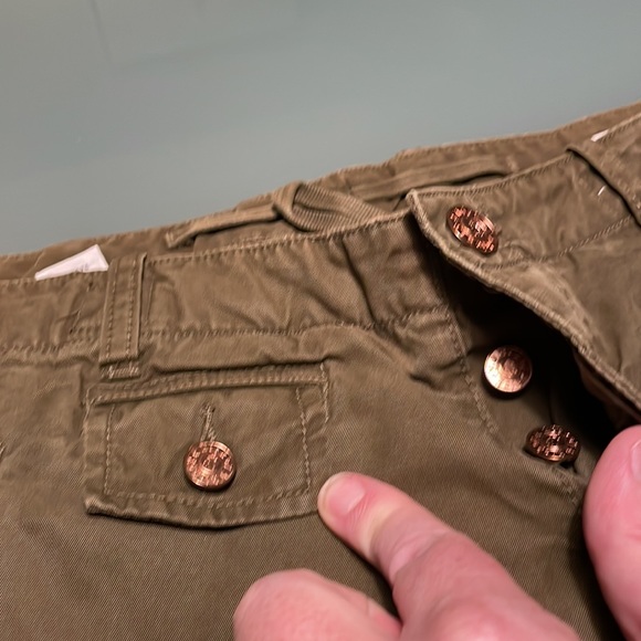 Hickey Olive Copper Button Down Adjustable Pant 32 W 33 L - Picture 3 of 16